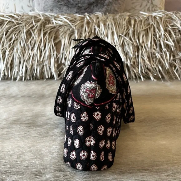 Vintage VERA BRADLEY Classic Black 2006 Little Betsey Red White Floral Zipper - Picture 8 of 14